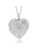 Locket Pendant Necklace Charm 1.5\” Engraved Flowers Heart Shape
